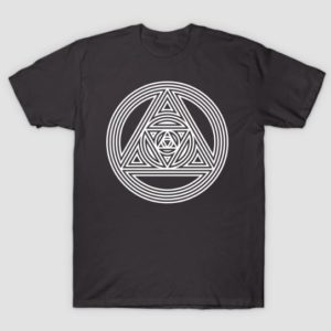 interlocking triangles sacred geometry t shirt