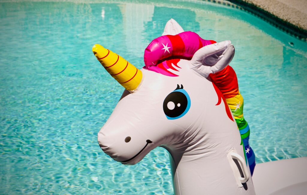 Inflatable unicorn float